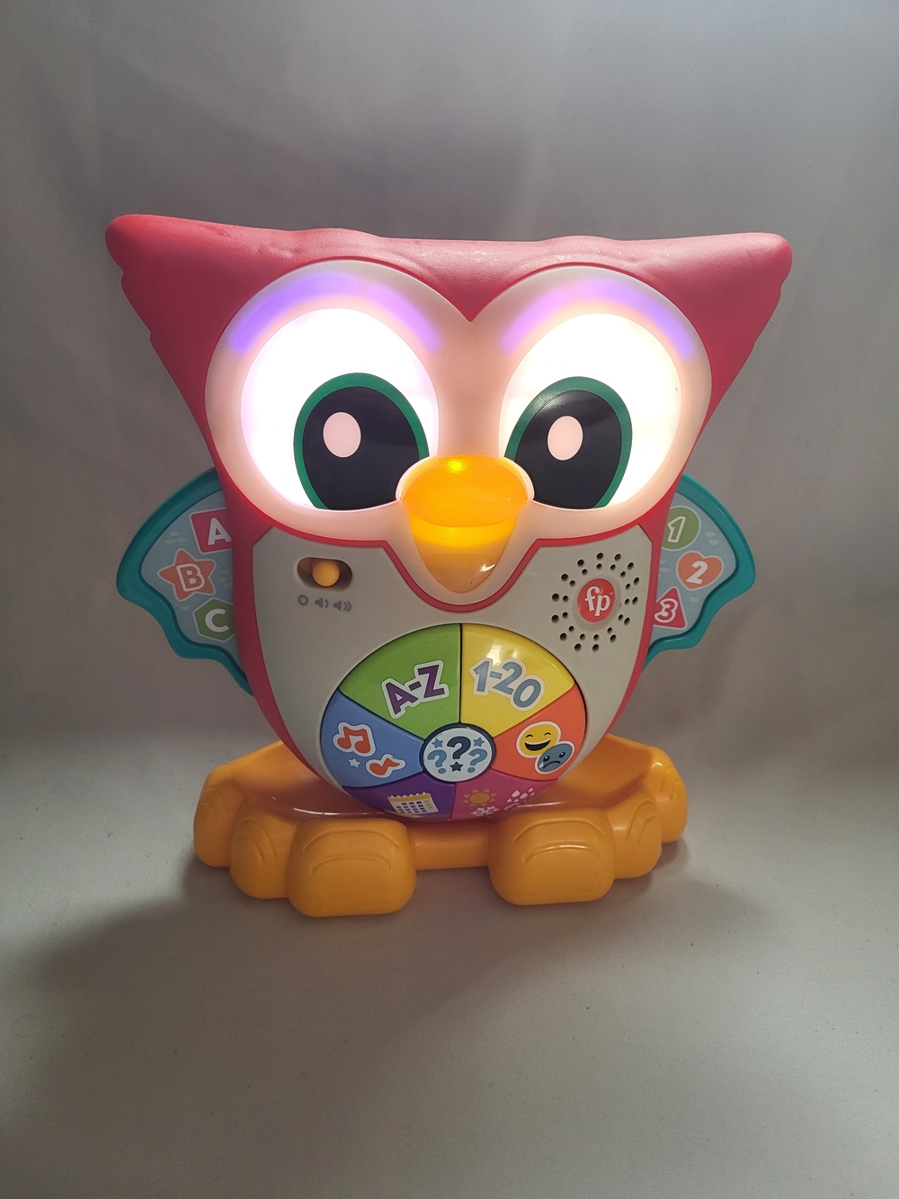 Fisher-Price Light-Up & Learn Owl Musical Toy Interactive Tested